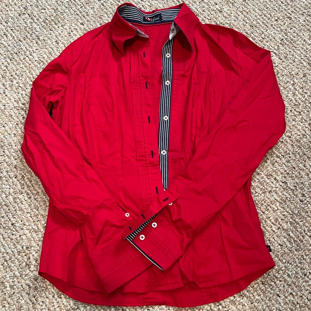 7 Camicie Girl red button down shirt - L